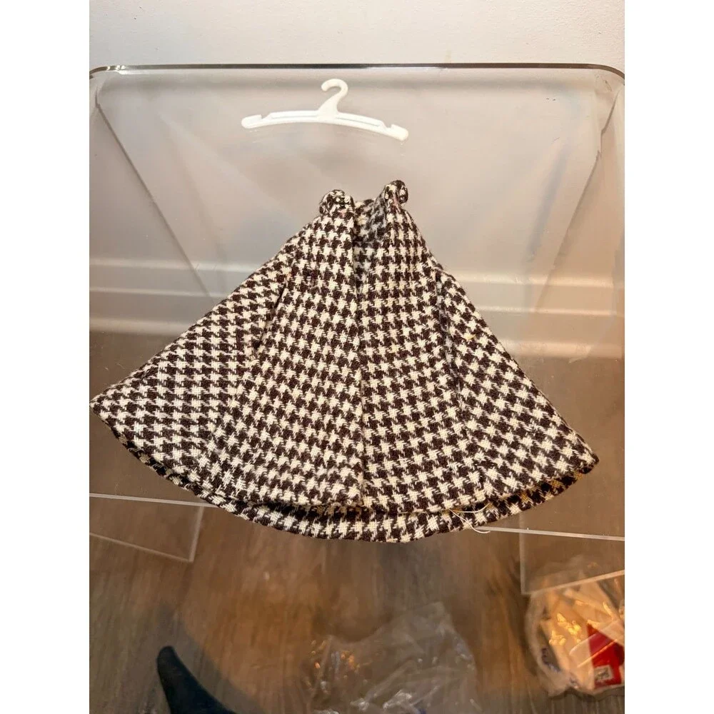 Vintage Barbie Houndstooth Cape with hanger